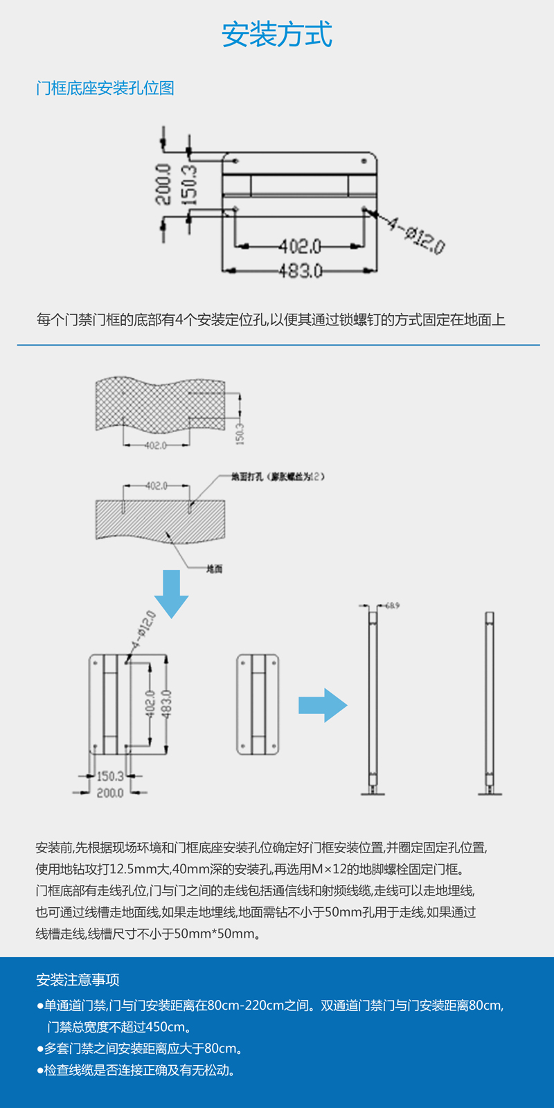 UHF超高頻RFID通道門(mén)禁系統(tǒng) BRC-04A